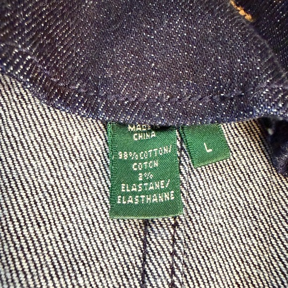 Lauren‎ Jeans Co Women's Denim Blazer Jacket Embroidered Logo 90s Y2K  Large - Picture 10 of 10